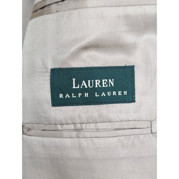 VTG Lauren Ralph Lauren Cashmere Wool Blazer Mens 40R Formal Office Career Brown - Picture 10 of 12